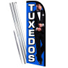 Tuxedos Premium Windless  Feather Flag Bundle (Complete Kit) OR Optional Replacement Flag Only