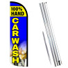 100% Hand Car Wash Premium Windless  Feather Flag Bundle (Complete Kit) OR Optional Replacement Flag Only