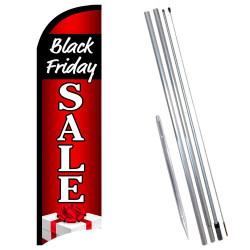 Black Friday Sale Premium Windless  Feather Flag Bundle (Complete Kit) OR Optional Replacement Flag Only