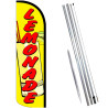 Lemonade (Yellow/Red) Premium Windless Feather Flag Bundle (Complete Kit) OR Optional Replacement Flag Only