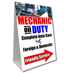 Mechanic On Duty Economy A-Frame Sign