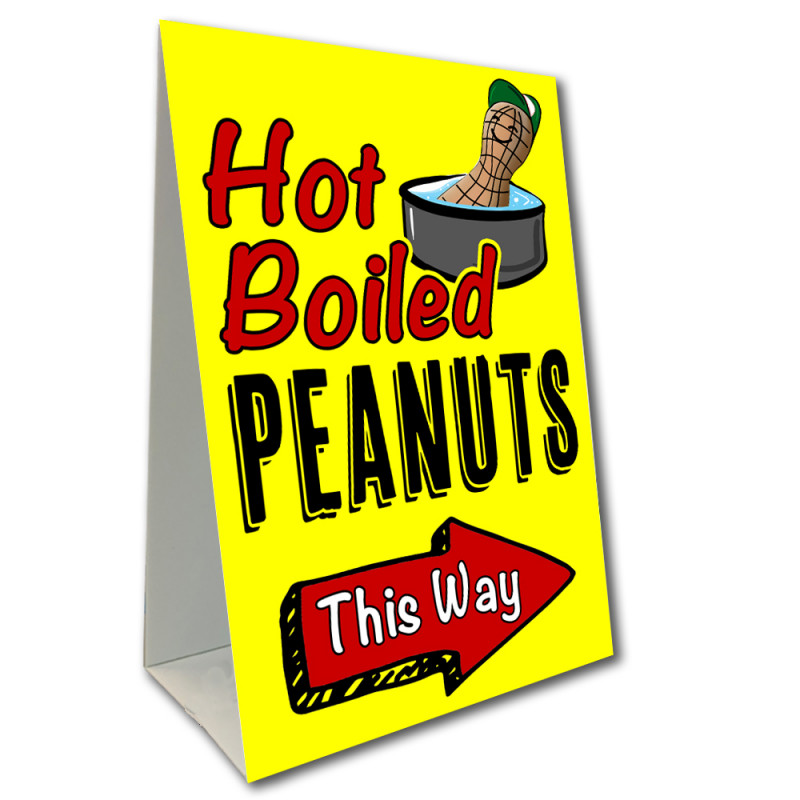 Hot Boiled Peanuts Arrow Economy A-Frame Sign