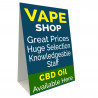 Vape Shop CBD Oil Economy A-Frame Sign