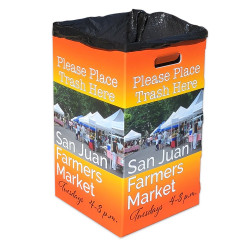 Custom Printed Trash, Recycle, Donation, or Food Drive Bin 30 or 60 Gallon