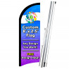 Custom Feather Flag 8 x 2.5 Feet