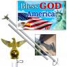 Bless GOD America Premium 3x5 foot Flag OR Optional Flag with Mounting Kit