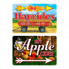 Fall Harvest Festival 12 Pack Yard Signs - Each Sign is 24" x 16" Double-Sided and Comes with Metal Stake Made in The USA