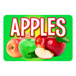 Apples 12 Pack Yard Signs - Each Sign is 24" x 16" Single-Sided and Comes with Metal Stake Made in The USA