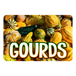 Gourds 12 Pack Yard Signs - Each Sign is 24" x 16" Single-Sided and Comes with Metal Stake Made in The USA