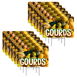 Gourds 12 Pack Yard Signs -...