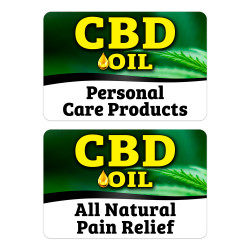 CBD Oil 12 Pack Yard Signs - Each Sign is 24" x 16" Single-Sided and Comes with Metal Stake Made in The USA