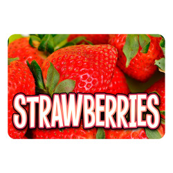 Strawberries 12 Pack Yard Signs - Each Sign is 24" x 16" Single-Sided and Comes with Metal Stake Made in The USA