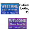 2 Pack Welcome Please Come in Walk-ins Welcome Perforated Window Decal 9" x 15" Each (Removable)