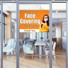 Please Wear Face Covering While Shopping (32" x 24") Perforated Removable Window Decal