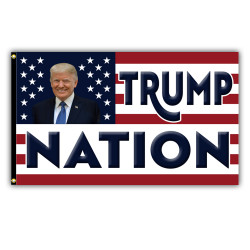 Trump Nation Premium 3x5 foot Flag OR Optional Flag with Mounting Kit