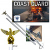 United States Coast Guard Premium 3x5 foot Flag OR Optional Flag with Mounting Kit