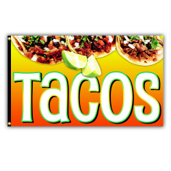 Tacos Premium 3x5 foot Flag OR Optional Flag with Mounting Kit