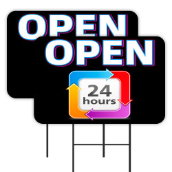 OPEN 24 HOURS 2 Pack...