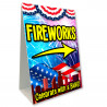 Fireworks (Patriotic) Economy A-Frame Sign