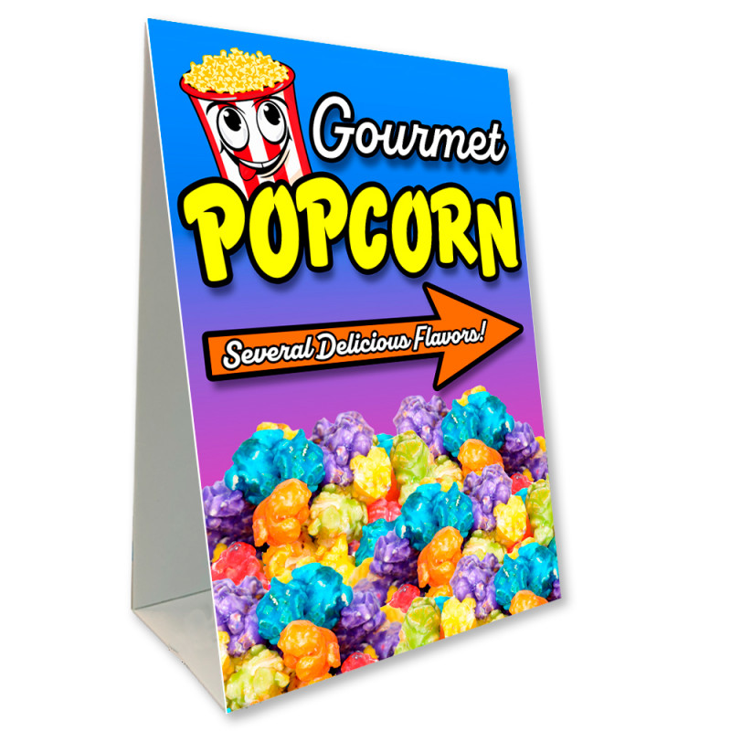 Gourmet Popcorn Economy A-Frame Sign