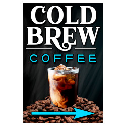 Cold Brew Coffee Economy A-Frame Sign