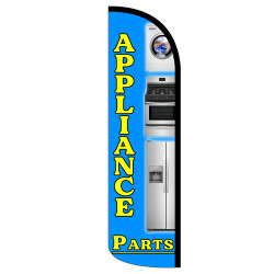 Appliance Parts Premium Windless Feather Flag Bundle (Complete Kit) OR Optional Replacement Flag Only