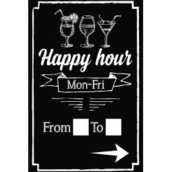 Happy Hour Economy A-Frame Sign