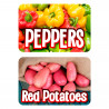 Assorted Produce Set 2 12 Pack Yard Signs - Each Sign is 24" x 16" Single-Sided and Comes with Metal Stake Made in The USA