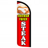 Chicken Fried Steak Premium Windless Feather Flag Bundle (Complete Kit) OR Optional Replacement Flag Only