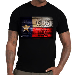 Galveston Gls Tx Texas Flag Unisex Tee (Made In Texas) (Made in the USA)