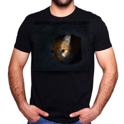 "Peeking Cat" Unisex Cotton...