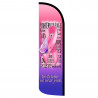 Breast Cancer Awareness Windless Feather Flag Bundle (Complete Kit) OR Optional Replacement Flag Only