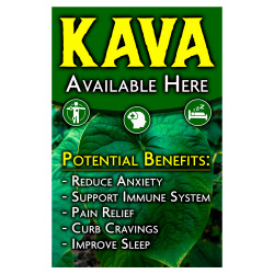 Kava Benefits Economy A-Frame Sign