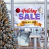 Holiday Sale (32" x 24") Perforated Removable Window Decal