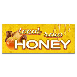 RAW HONEY Vinyl Banner with...