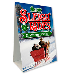 Sleigh Rides Economy A-Frame Sign