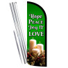 Hope Peace Joy Love - Advent Premium Windless Feather Flag Bundle (Complete Kit) OR Optional Replacement Flag Only