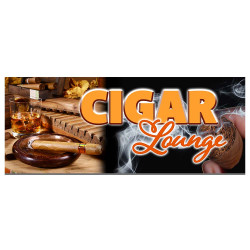 CIGAR LOUNGE Vinyl Banner...