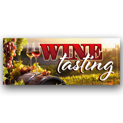 WINE TASTING Vinyl Banner...