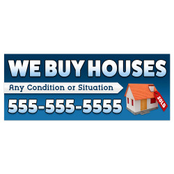 We Buy Houses Vinyl Banner...