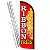 Ribbon Fries Premium Windless Feather Flag Bundle (Complete Kit) OR Optional Replacement Flag Only