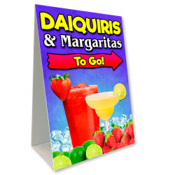 Daiquiris & Margaritas To Go Economy A-Frame Sign