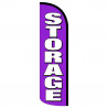 STORAGE (Purple) Premium Windless Feather Flag Bundle (Complete Kit) OR Optional Replacement Flag Only