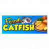 Fried Catfish Vinyl Banner with Optional Sizes (Made in the USA)