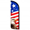 American Glory (Grunge) Premium Windless Feather Flag Bundle (Complete Kit) OR Optional Replacement Flag Only