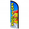 Fruit Cups Premium Windless Feather Flag Bundle (Complete Kit) OR Optional Replacement Flag Only