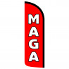 MAGA - Make America Great Again Premium Windless Feather Flag Bundle (Complete Kit) OR Optional Replacement Flag Only