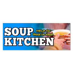 SOUP KITCHEN Vinyl Banner with Optional Sizes (Made in the USA)