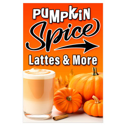 Pumpkin Spice Lattes Economy A-Frame Sign