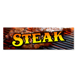 STEAK Vinyl Banner with...